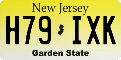 NJ license plate H79IXK