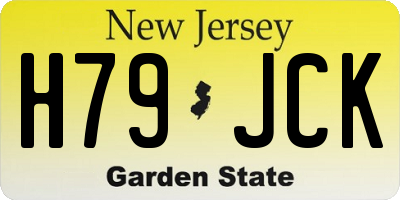 NJ license plate H79JCK