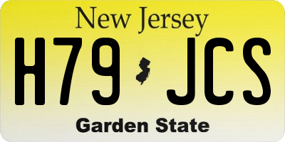 NJ license plate H79JCS