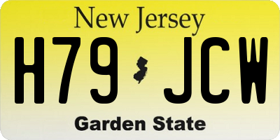 NJ license plate H79JCW