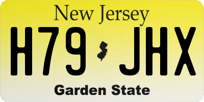 NJ license plate H79JHX