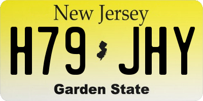 NJ license plate H79JHY