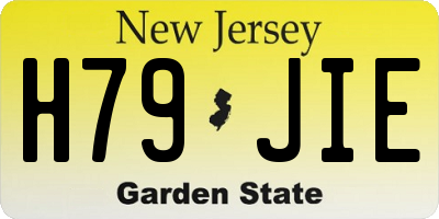 NJ license plate H79JIE