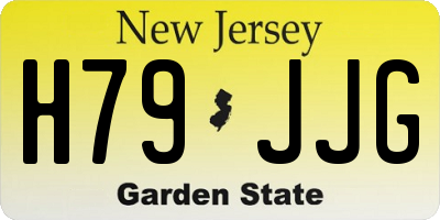NJ license plate H79JJG