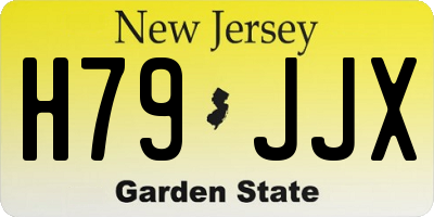 NJ license plate H79JJX