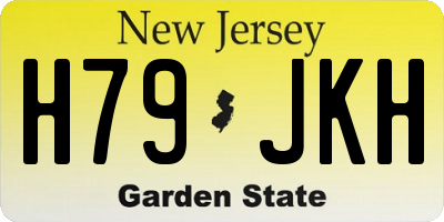 NJ license plate H79JKH