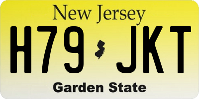 NJ license plate H79JKT