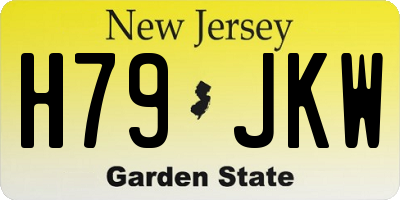NJ license plate H79JKW