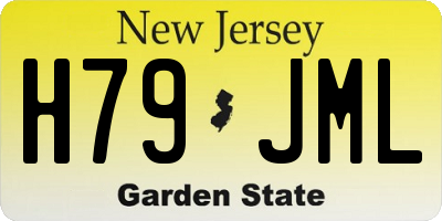 NJ license plate H79JML