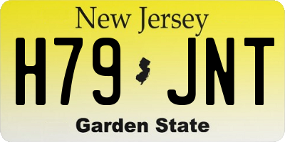 NJ license plate H79JNT
