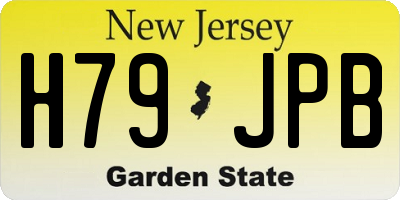 NJ license plate H79JPB