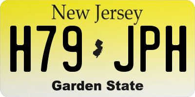 NJ license plate H79JPH