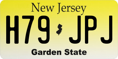 NJ license plate H79JPJ