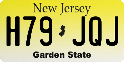 NJ license plate H79JQJ