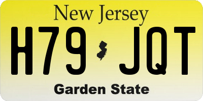 NJ license plate H79JQT