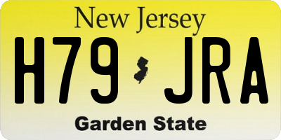 NJ license plate H79JRA