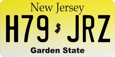 NJ license plate H79JRZ