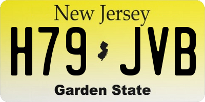 NJ license plate H79JVB