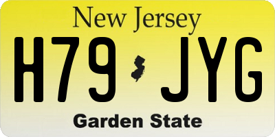 NJ license plate H79JYG