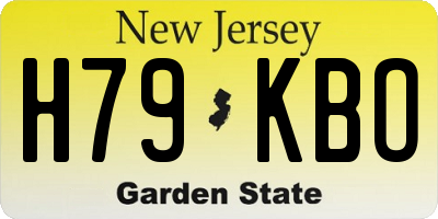 NJ license plate H79KBO