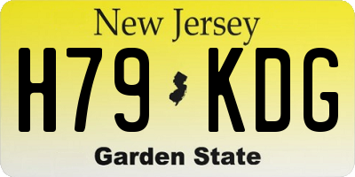 NJ license plate H79KDG