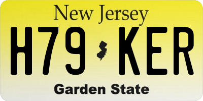 NJ license plate H79KER
