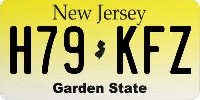 NJ license plate H79KFZ