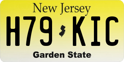 NJ license plate H79KIC