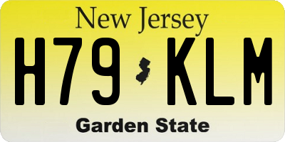 NJ license plate H79KLM
