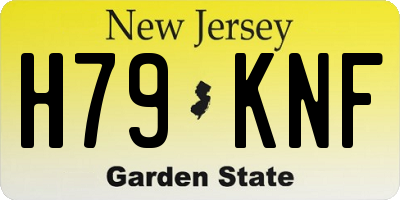 NJ license plate H79KNF