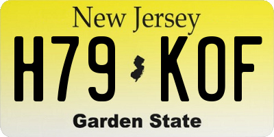 NJ license plate H79KOF