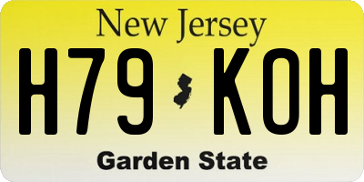 NJ license plate H79KOH