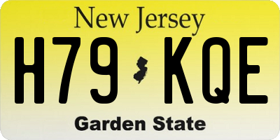 NJ license plate H79KQE