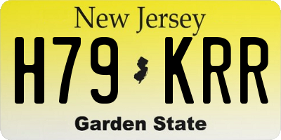 NJ license plate H79KRR