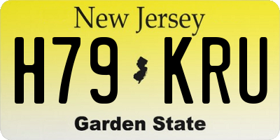 NJ license plate H79KRU