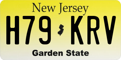 NJ license plate H79KRV