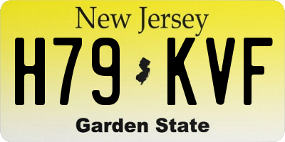 NJ license plate H79KVF