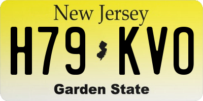 NJ license plate H79KVO