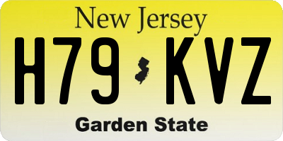 NJ license plate H79KVZ