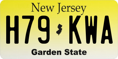 NJ license plate H79KWA