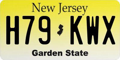 NJ license plate H79KWX
