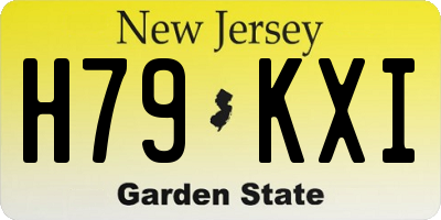 NJ license plate H79KXI