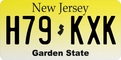 NJ license plate H79KXK