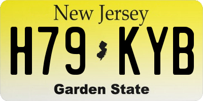 NJ license plate H79KYB