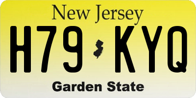 NJ license plate H79KYQ