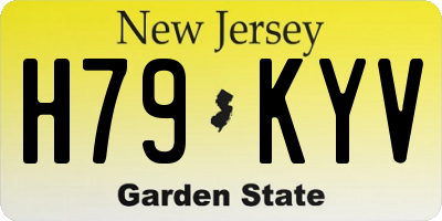 NJ license plate H79KYV