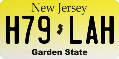 NJ license plate H79LAH
