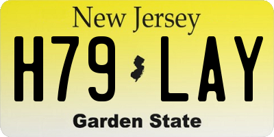 NJ license plate H79LAY