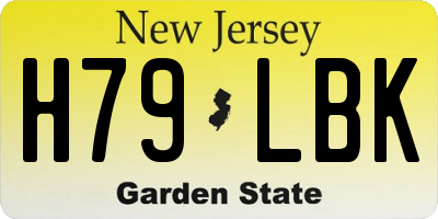 NJ license plate H79LBK