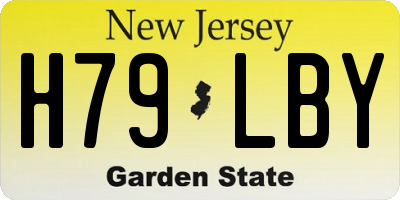NJ license plate H79LBY